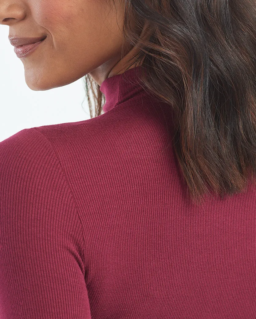 The Softest Ribbed Long Sleeve Mock Neck - Pinot sold by Summersalt product image thumbnail 3