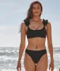 The RippleRib Ruffle Bikini Top - Sea Urchin sold by Summersalt
