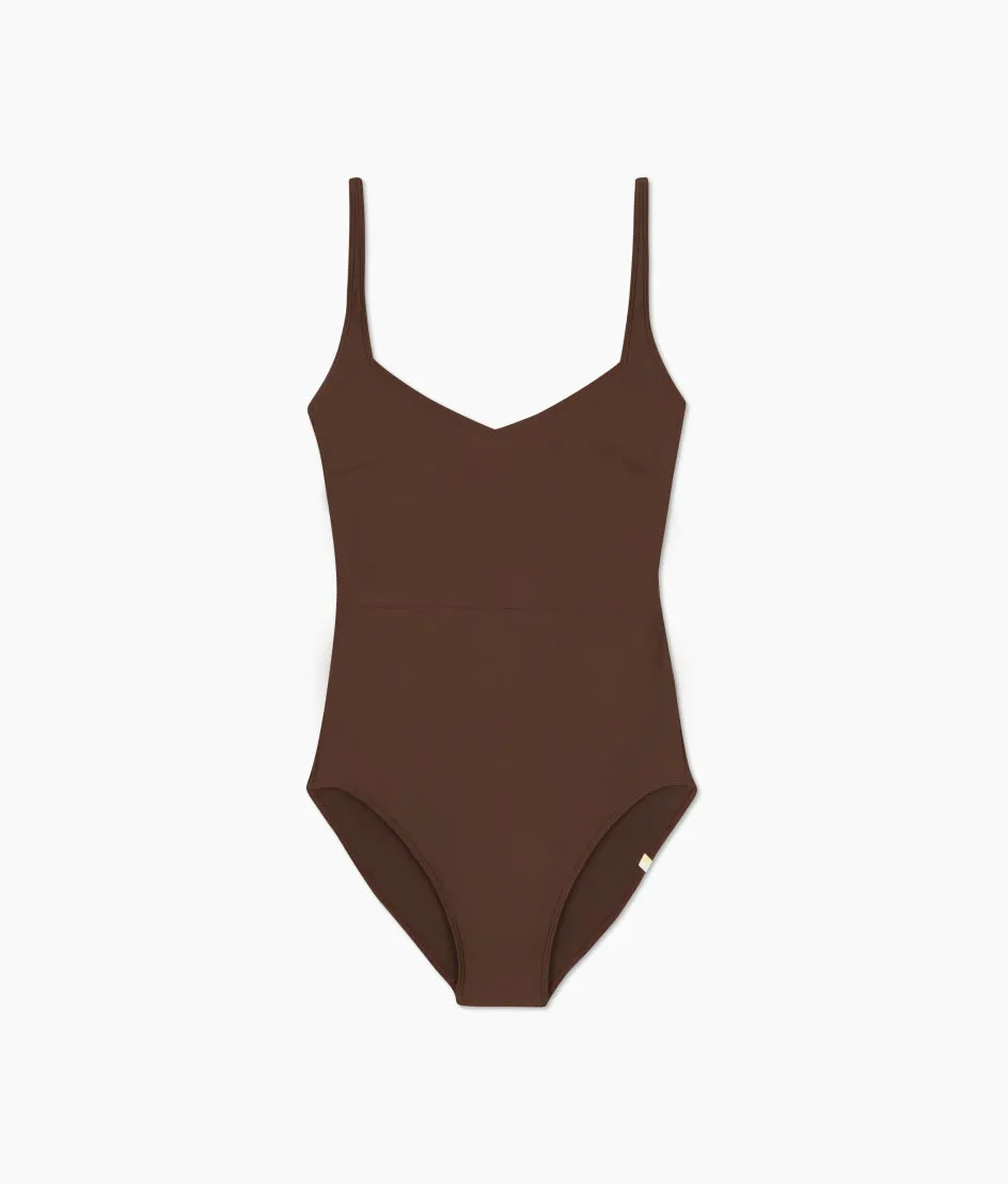 The Long Torso Seascape Sweetheart One Piece - Mocha sold by Summersalt product image thumbnail 2