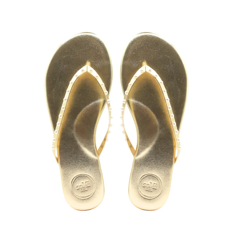 Indie Solid Metallic Gold with Pearls sold by Summersalt