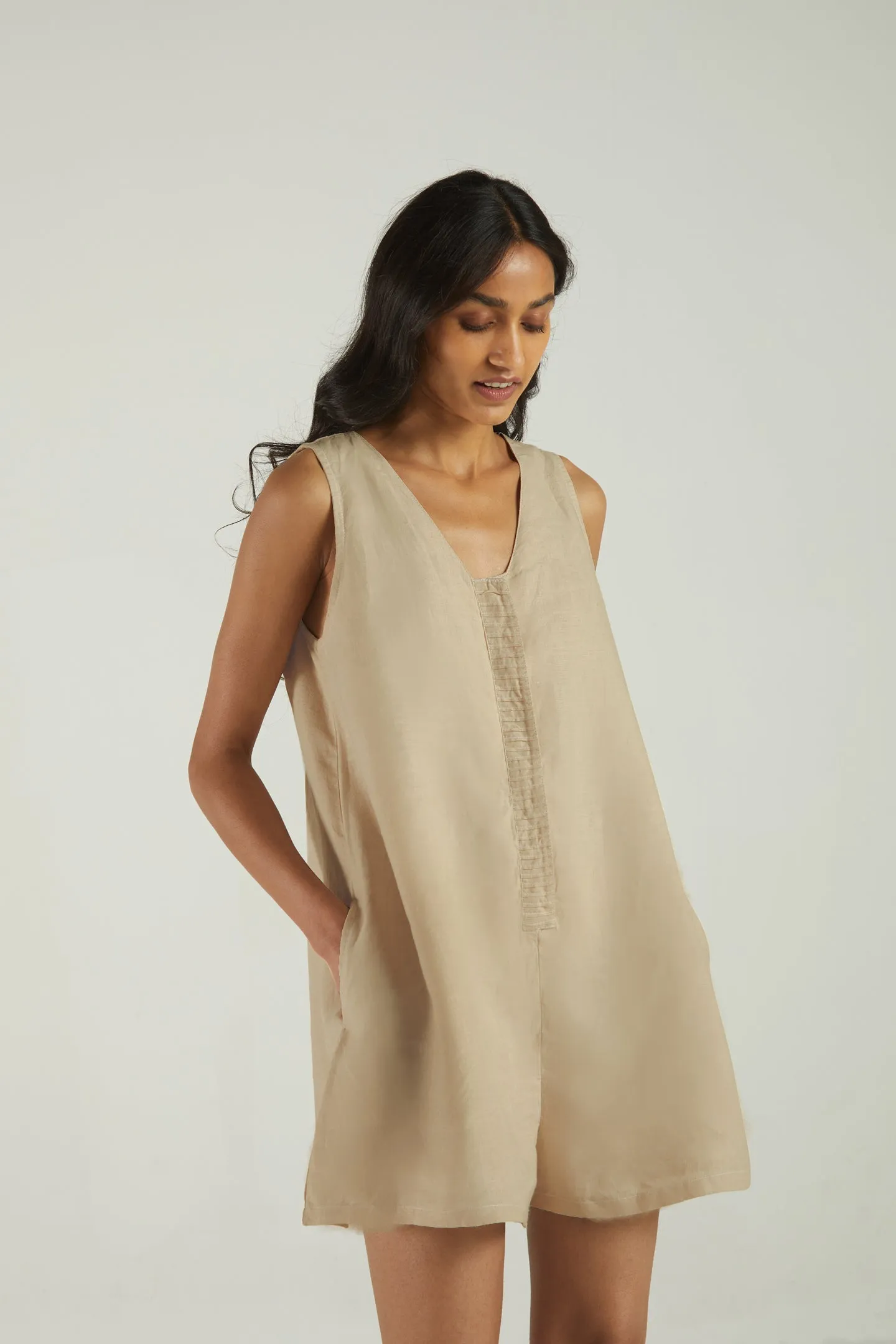 Romp and Play Romper In Neutral Beige sold by Summersalt