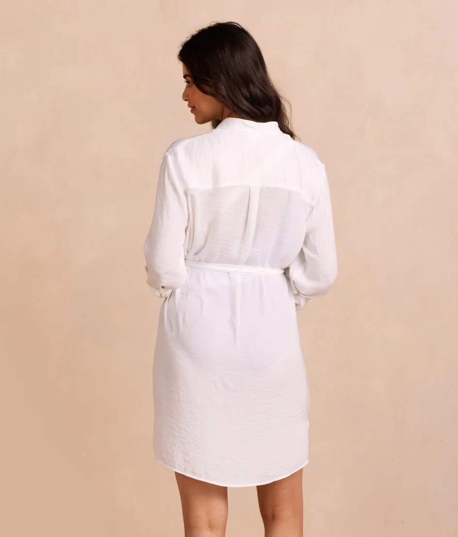 The Silky Luxe Short Effortless Shirtdress Cover-Up sold by Summersalt product image thumbnail 3