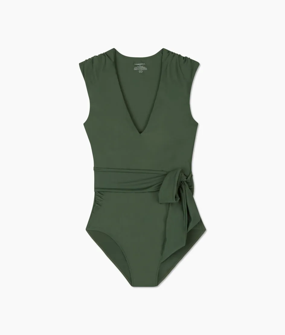 The Breaker Belted One-Piece - Olive sold by Summersalt product image thumbnail 4