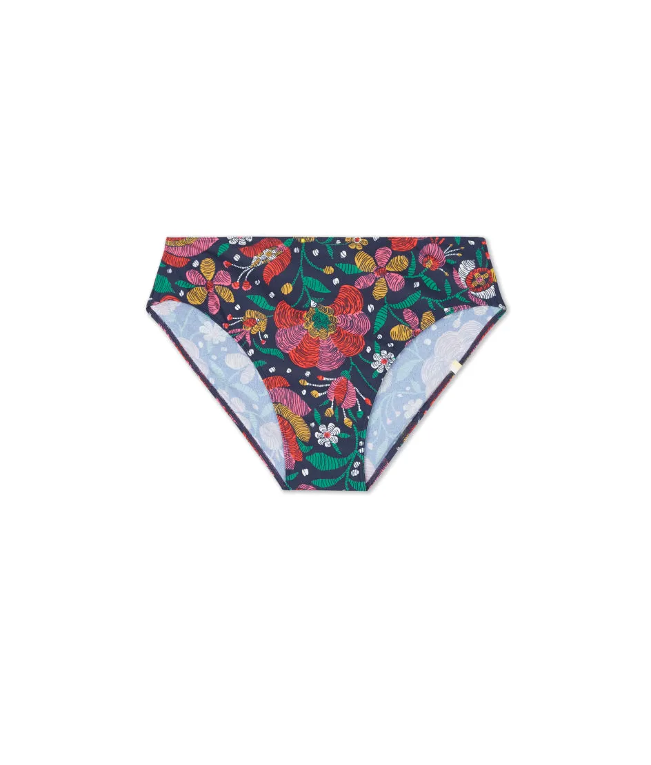 The Classic Mid-Rise Bikini Bottom - Super Bloom sold by Summersalt