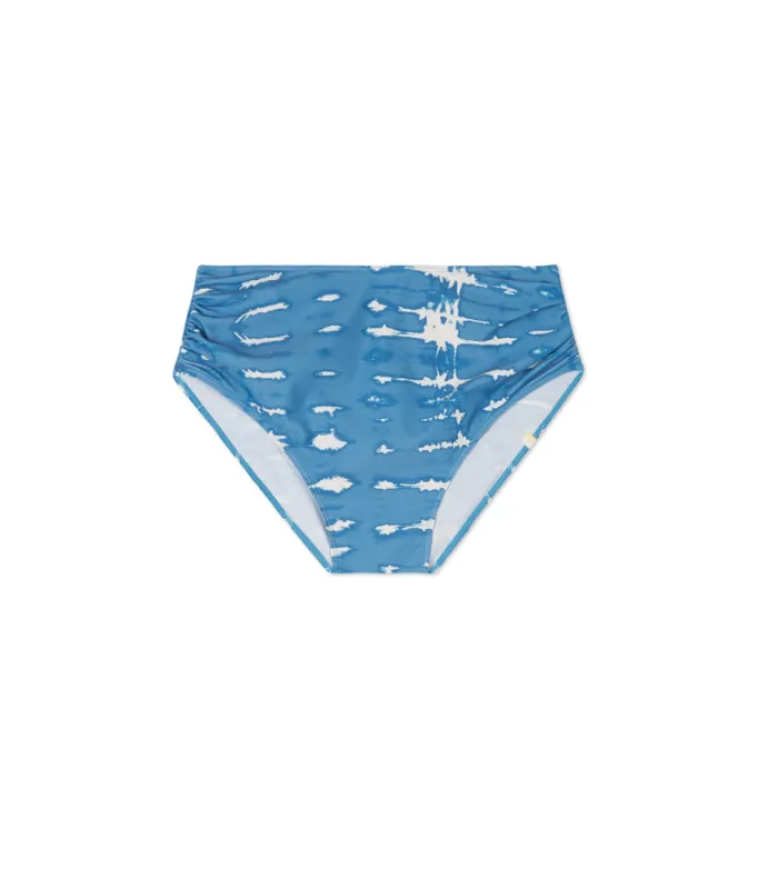 The Ruched High Leg High Rise Bottom - Summer Tie Dye sold by Summersalt