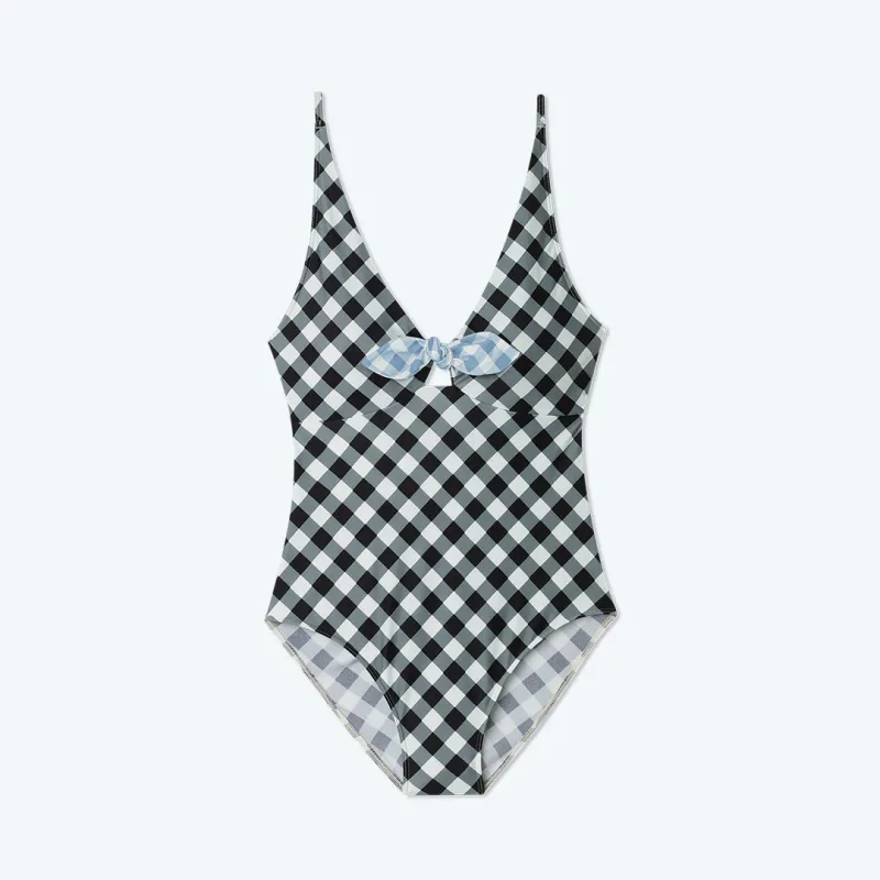 The Jetsetter - Gingham in Sea Urchin sold by Summersalt