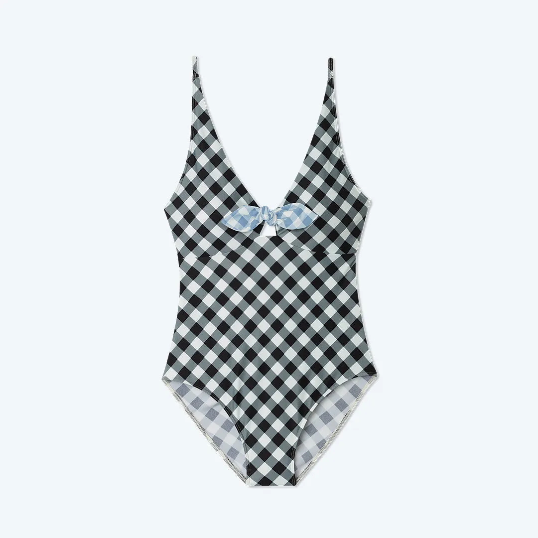 The Jetsetter - Gingham in Sea Urchin sold by Summersalt