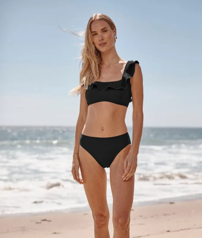 The Ruffle Seaway Square Neck Bikini Top - Sea Urchin sold by Summersalt