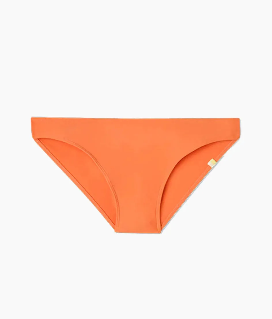 The Low Rise Bikini Bottom - Tangerine sold by Summersalt