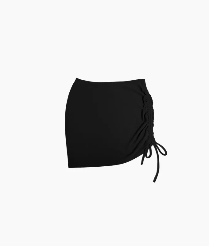 The LuxeCrinkle Side Cinch Swim Skirt - Sea Urchin sold by Summersalt