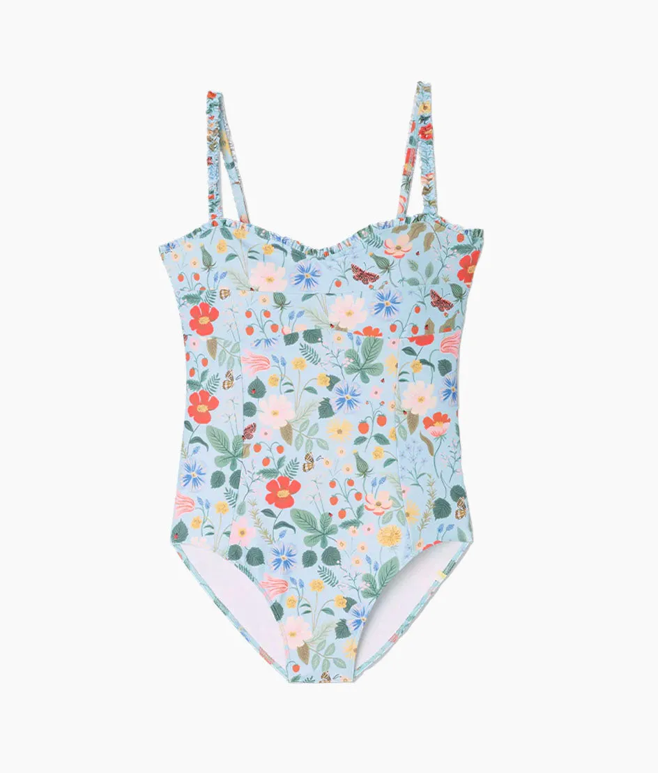 The Mini-Ruffle Sweetheart Coast One-Piece - Strawberry Fields in Mist sold by Summersalt product image thumbnail 5