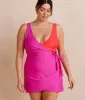 The Ruched Swim Skirt - Hibiscus sold by Summersalt