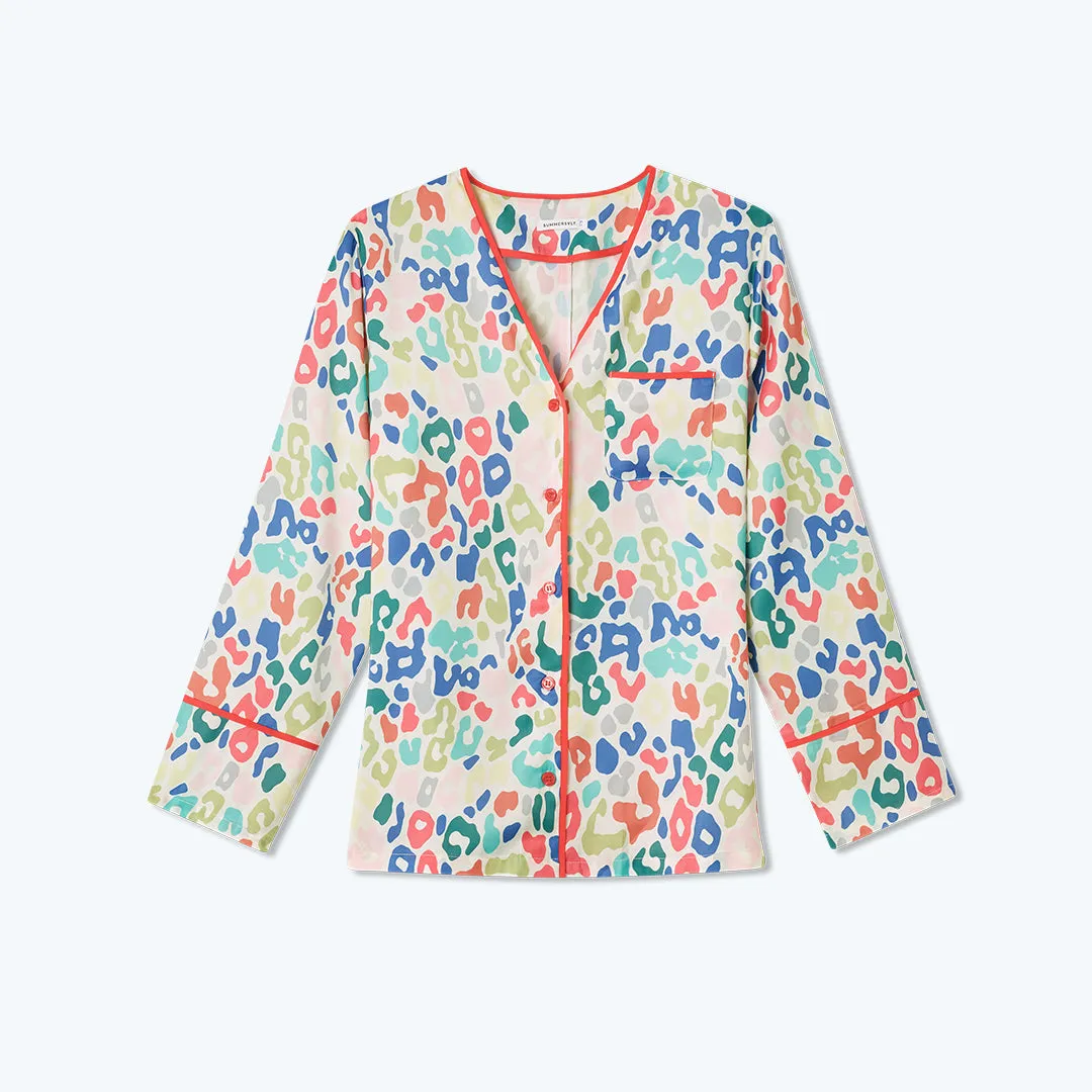 The Cloud 9 Silky Pajama Set - Rainbow Leopard sold by Summersalt product image thumbnail 2