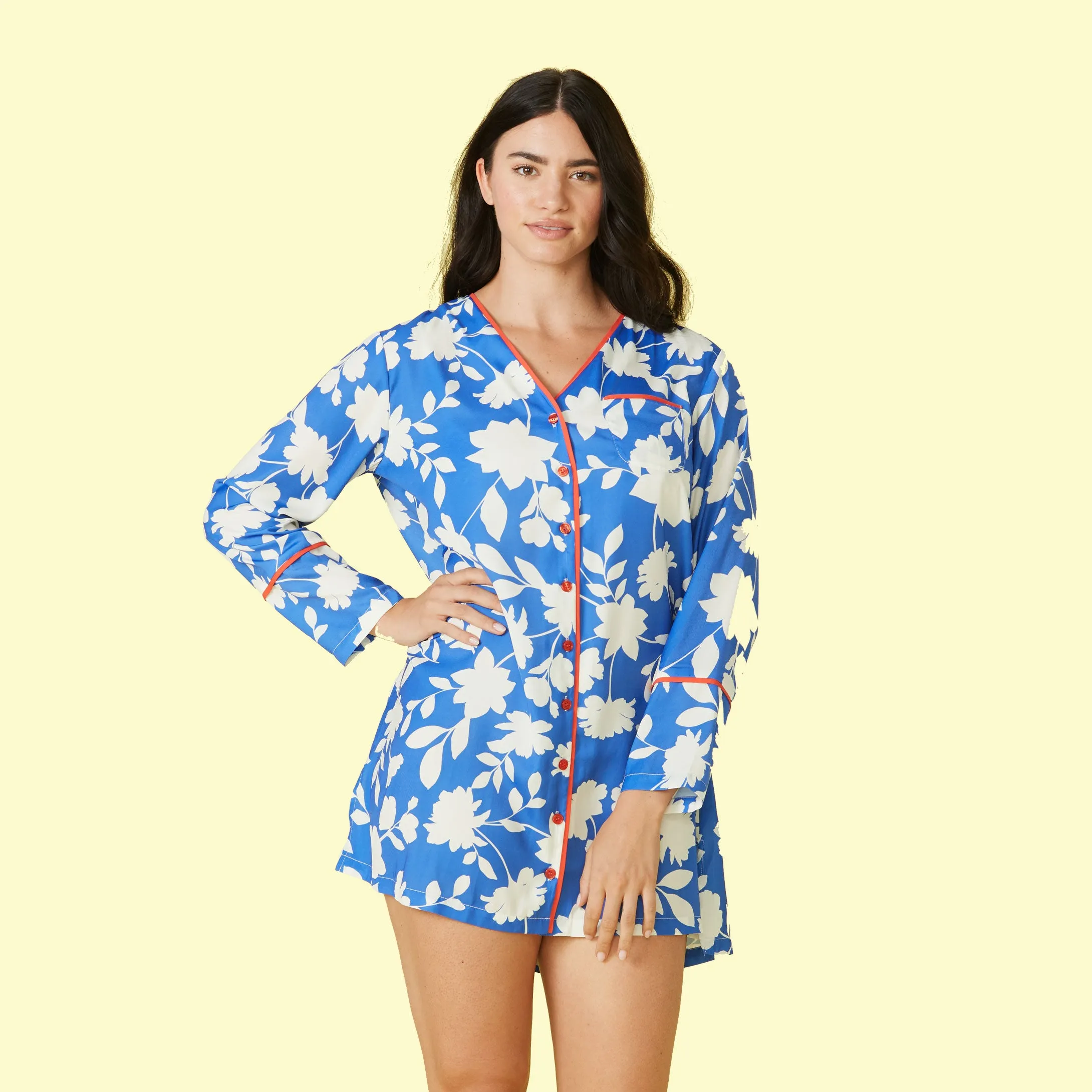 The Cloud 9 Boyfriend Sleep Shirt - Graphic Floral sold by Summersalt