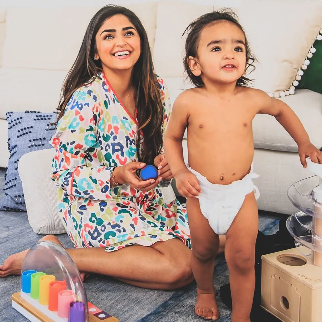 The Cloud 9 Boyfriend Sleep Shirt - Rainbow Leopard sold by Summersalt