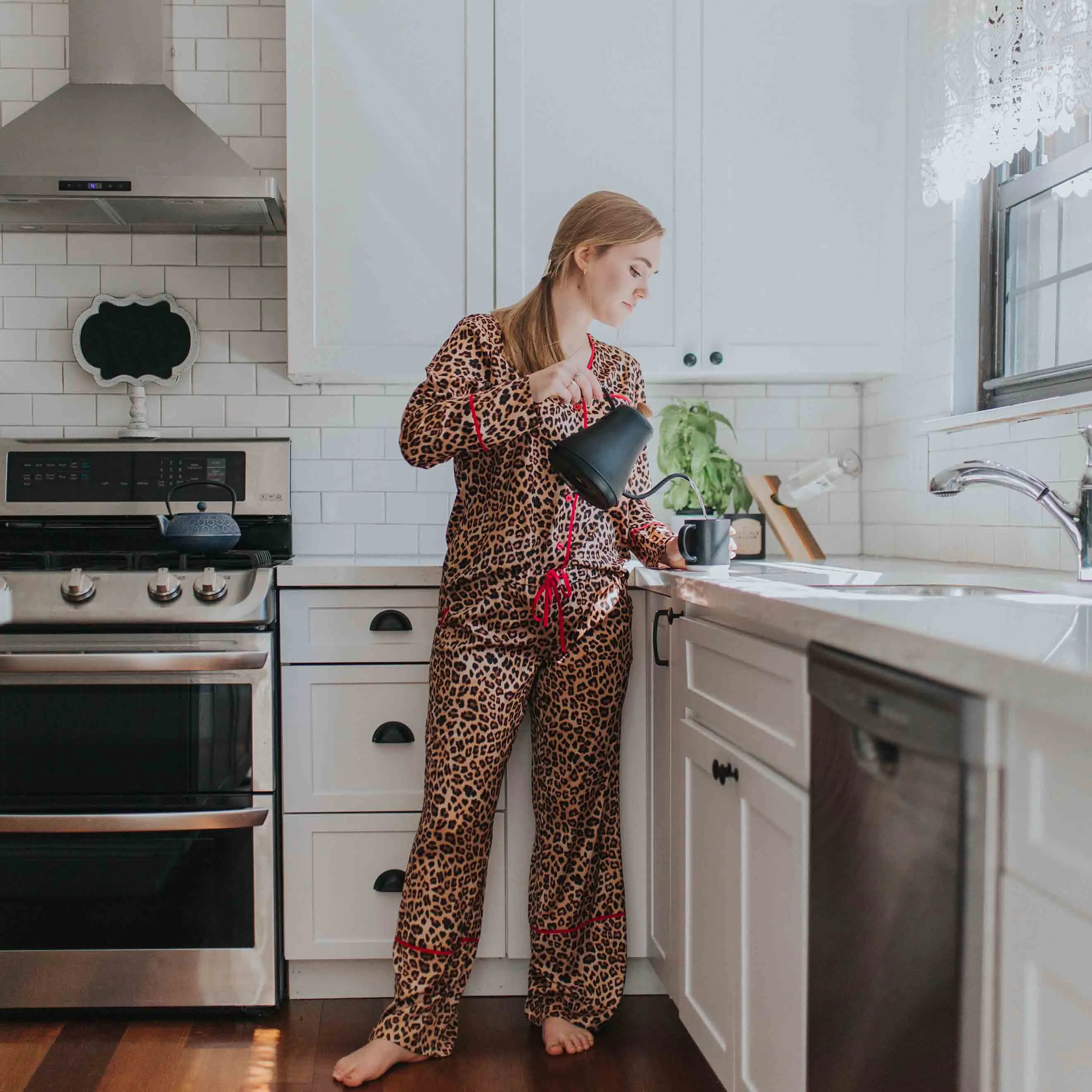 The Cloud 9 Silky Pajama Set - Leopard sold by Summersalt product image thumbnail 2