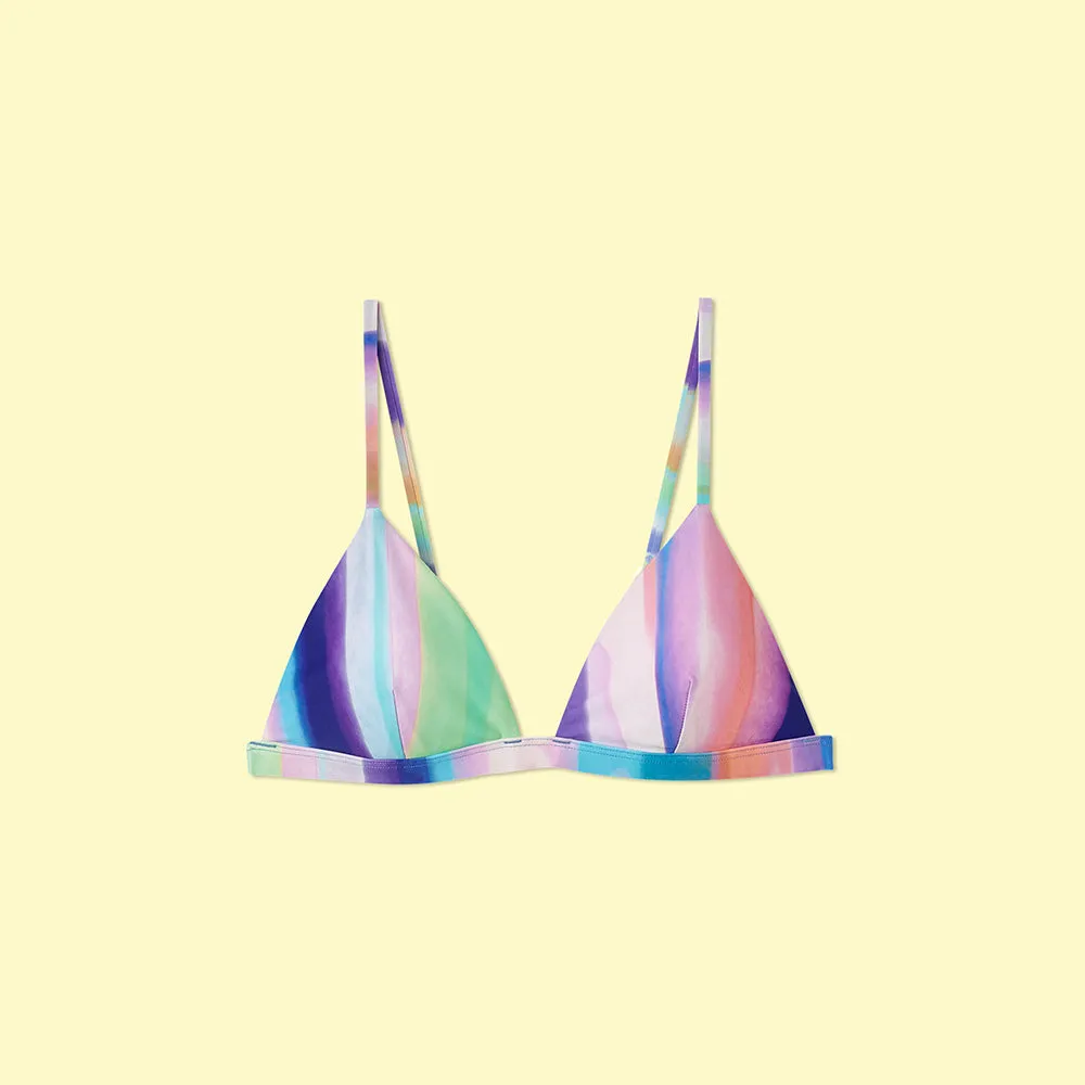 The Triangle Bikini Top - Watercolor Tie-Dye sold by Summersalt product image thumbnail 3