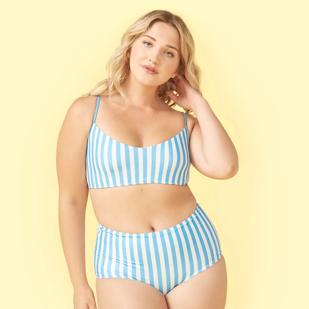 The Classic High Rise - Blue Sky & White Sand sold by Summersalt