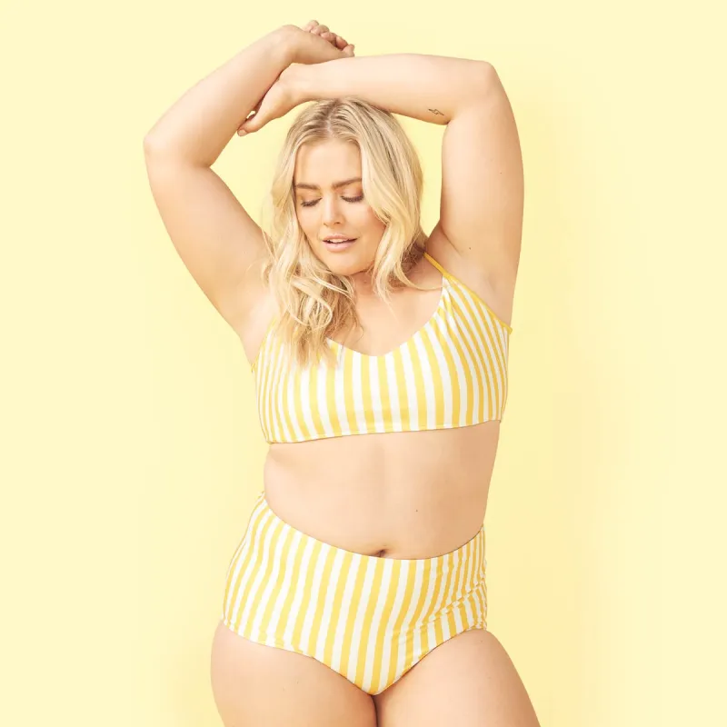 The Classic High Rise - Mango & White Sand sold by Summersalt