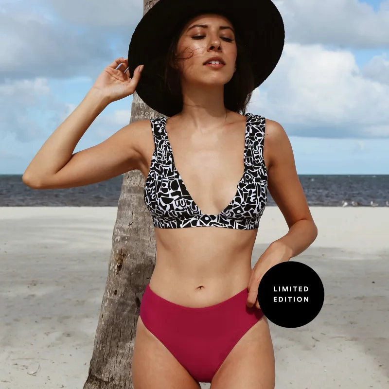 The Plunge Bikini Top - Modern Abstract sold by Summersalt