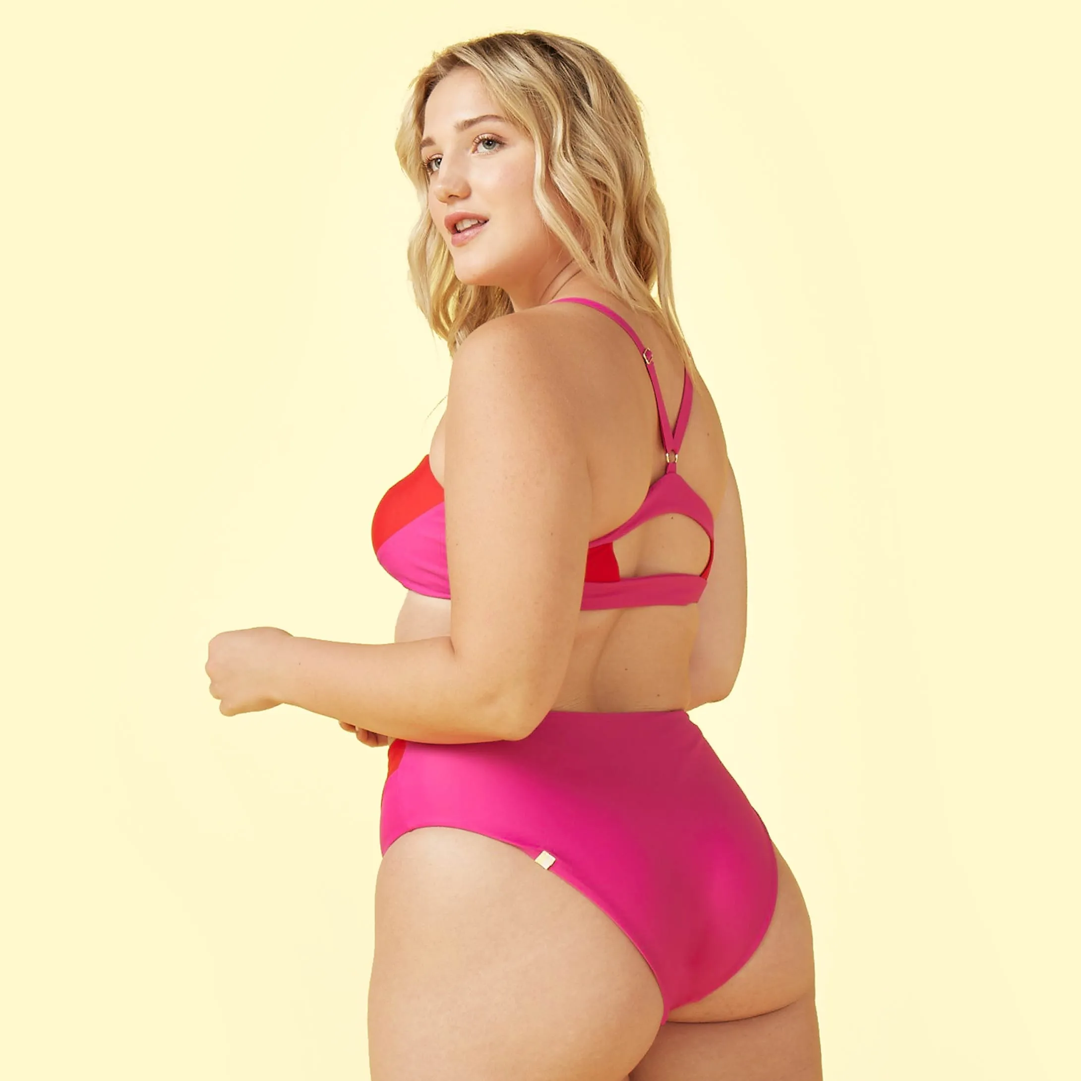 The Diagonal High Leg High Rise - Lava & Hibiscus sold by Summersalt product image thumbnail 2