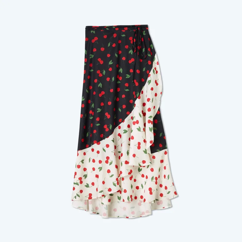 The Beach to Brunch Wrap Skirt - Cherry on Top sold by Summersalt