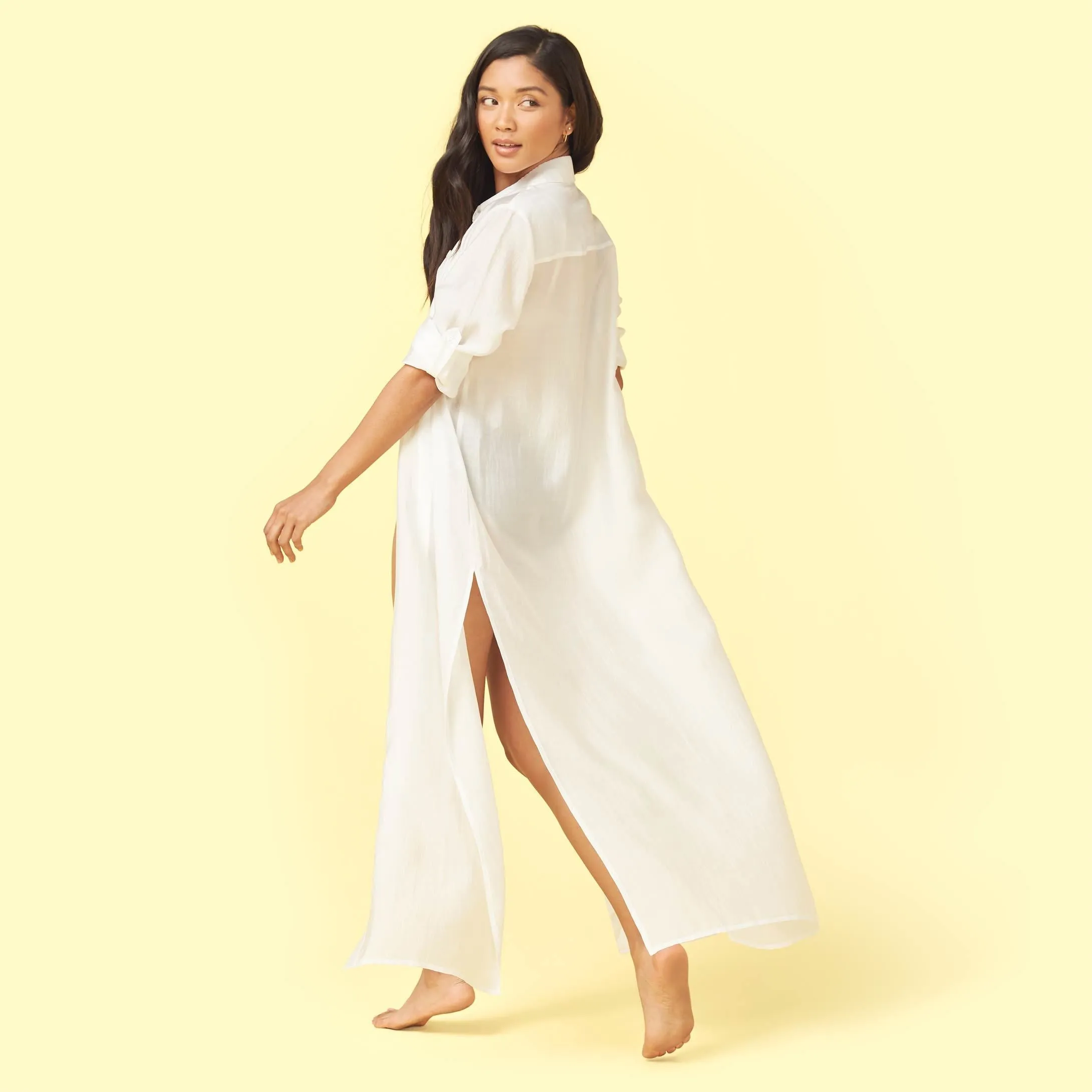 The Long All Buttoned Up Cover-Up - White Sand sold by Summersalt product image thumbnail 4