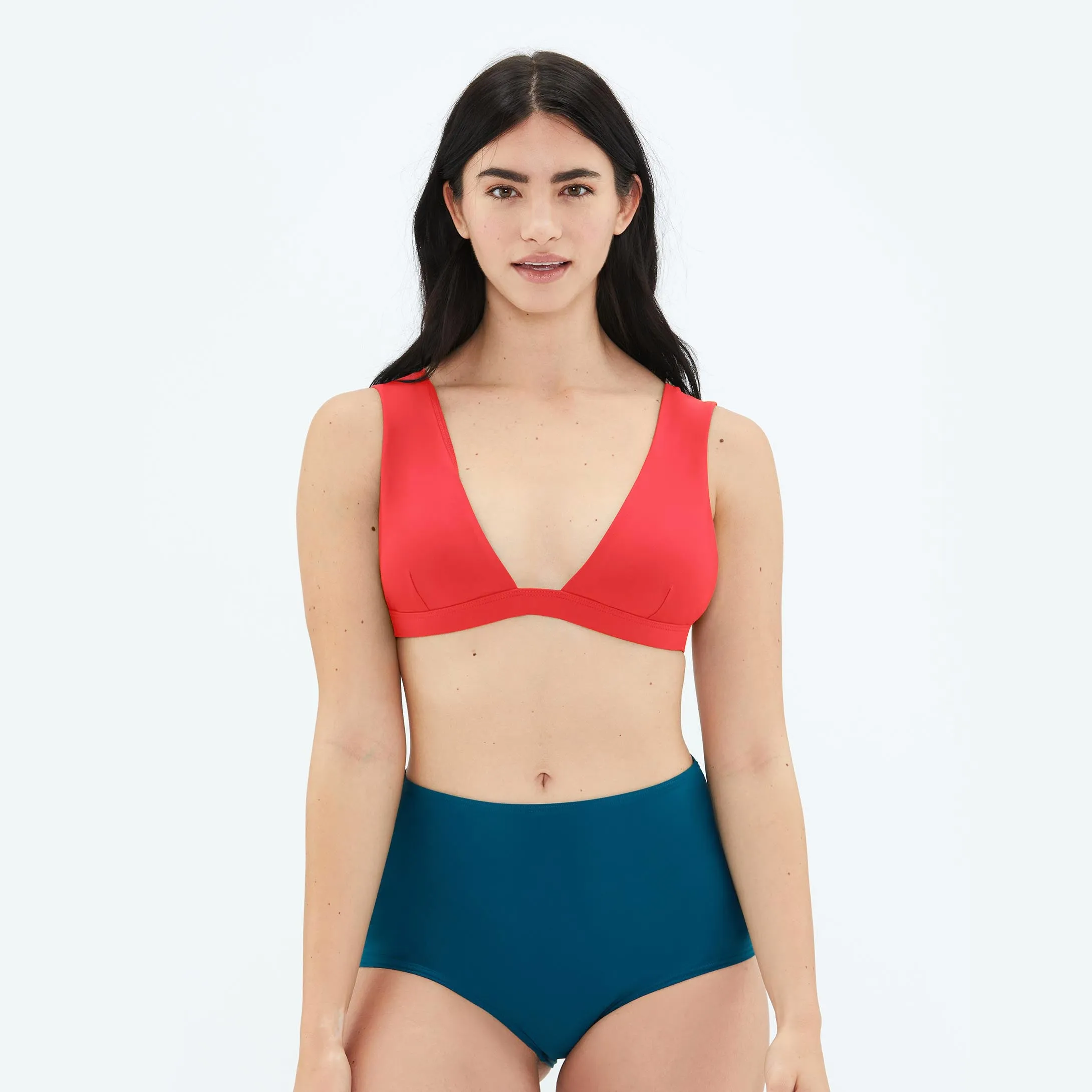 The Plunge Bikini Top - Grapefruit sold by Summersalt