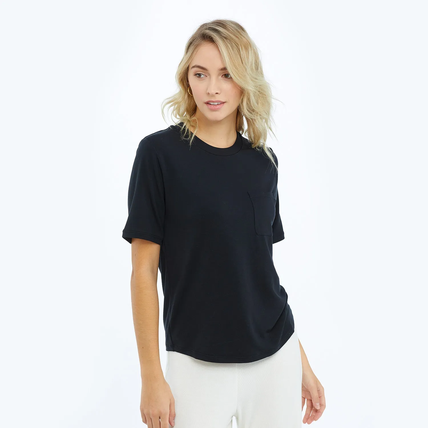 The Softest Tencel Short Sleeve Pocket T-Shirt - Sea Urchin sold by Summersalt