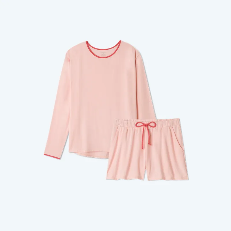 The All Day & Night Shorts Set - Peony sold by Summersalt