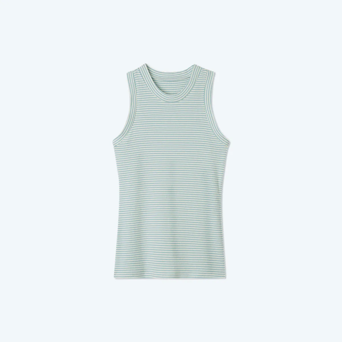 The Softest Ribbed Racerback Tank - Sage & White Sand Stripe sold by Summersalt product image thumbnail 4