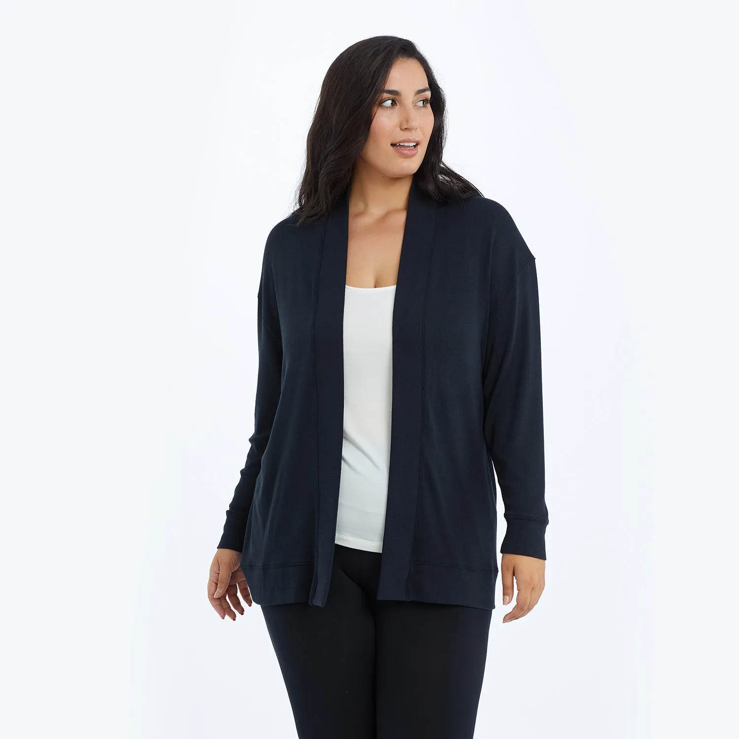 The Softest Ribbed Cardigan - Sea Urchin sold by Summersalt product image thumbnail 4