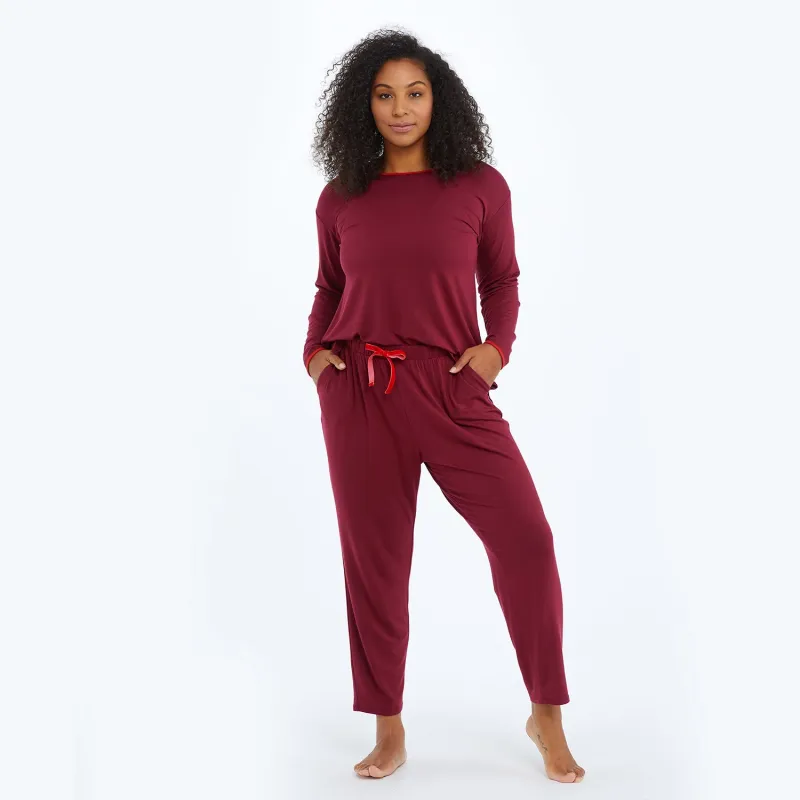 The All Day & Night Long Sleeve Set - Pinot & Lava sold by Summersalt