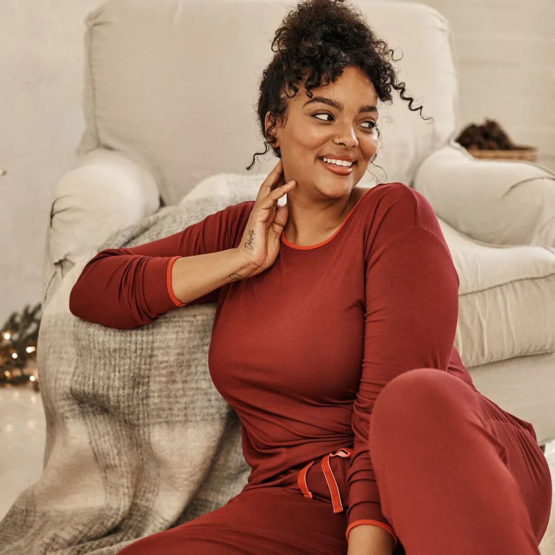 The All Day & Night Long Sleeve Set - Pinot & Lava sold by Summersalt product image thumbnail 2