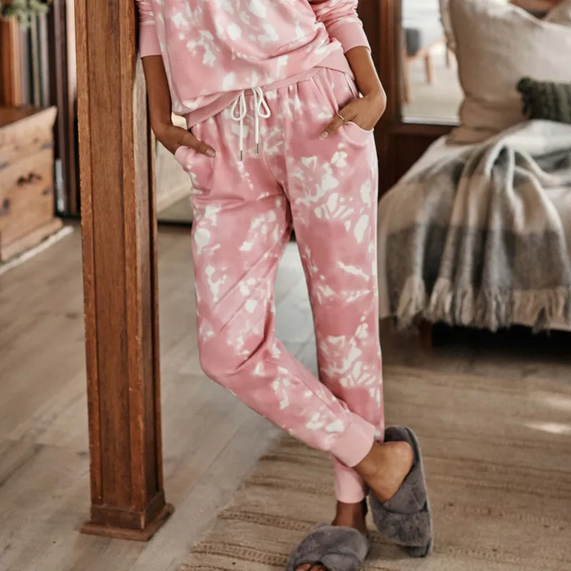 The Softest French Terry Jogger - Pink Sky Tie Dye sold by Summersalt