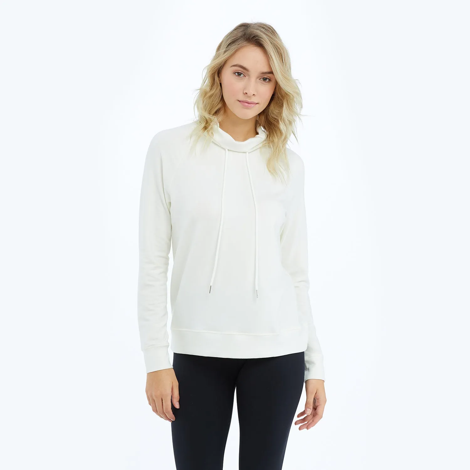 The Softest French Terry Funnel Neck Pullover - White Sand sold by Summersalt product image thumbnail 2