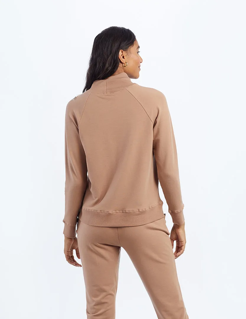 The Softest French Terry Funnel Neck Pullover - Toffee sold by Summersalt product image thumbnail 4