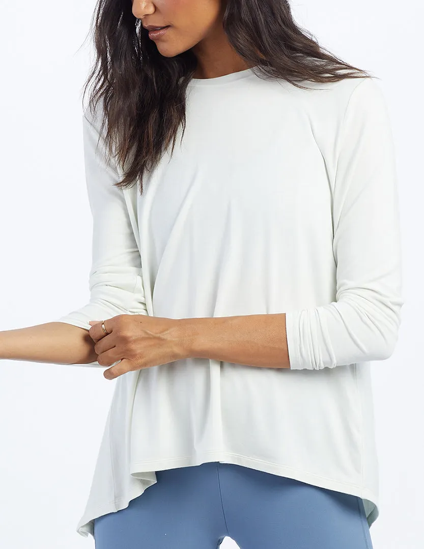 The Convertible Split Back Long Sleeve - White Sand sold by Summersalt product image thumbnail 5