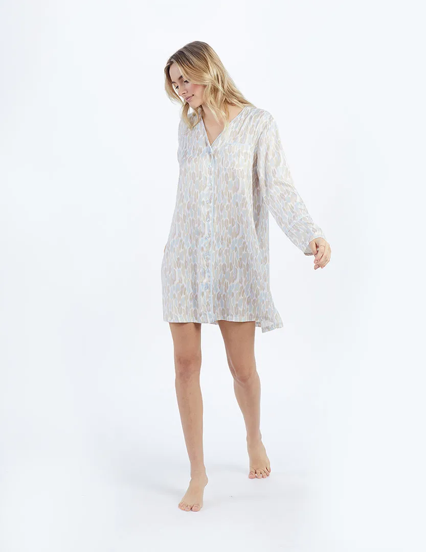 The Cloud 9 Boyfriend Sleep Shirt - Animal Print in Pastel sold by Summersalt product image thumbnail 2