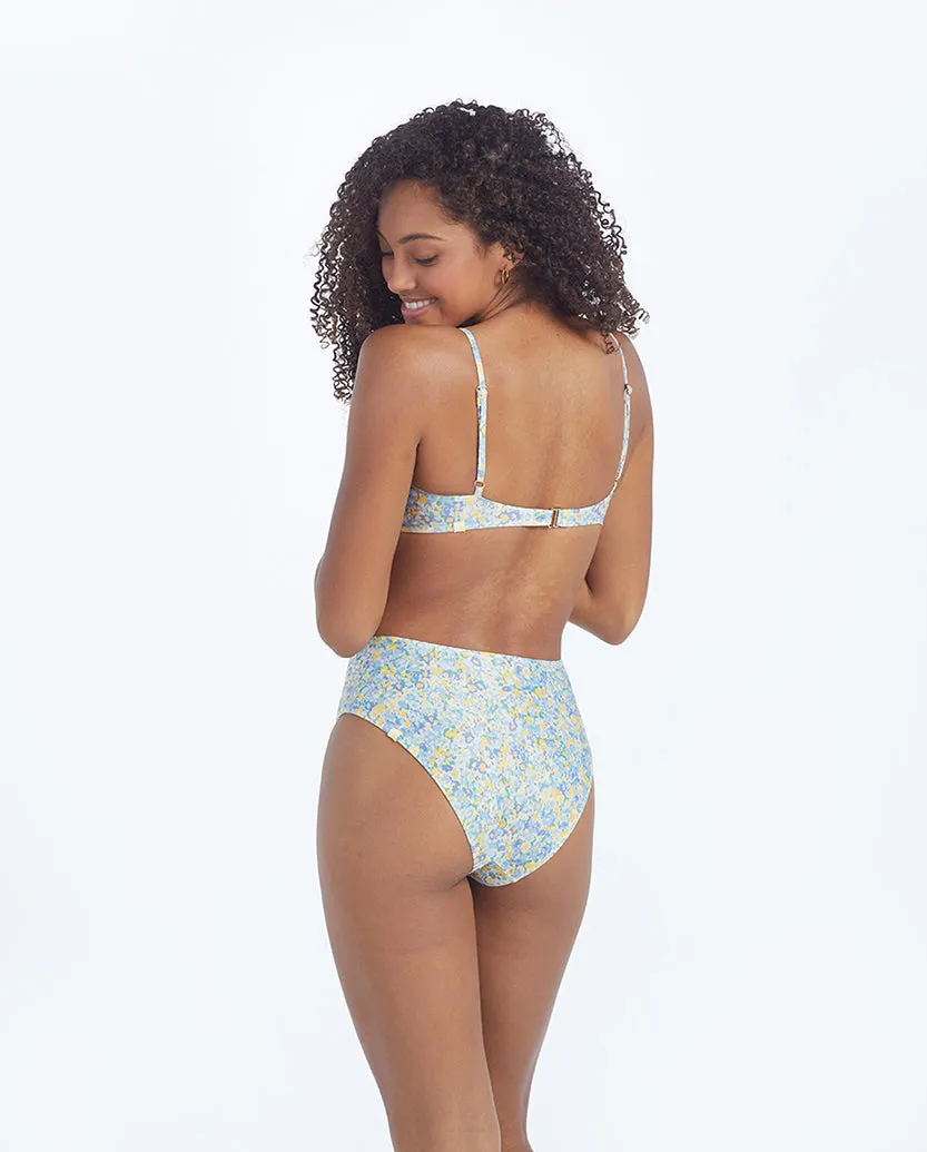 The Marina Bikini Top - Painted Floral in Sunshine & Powder Blue sold by Summersalt product image thumbnail 2