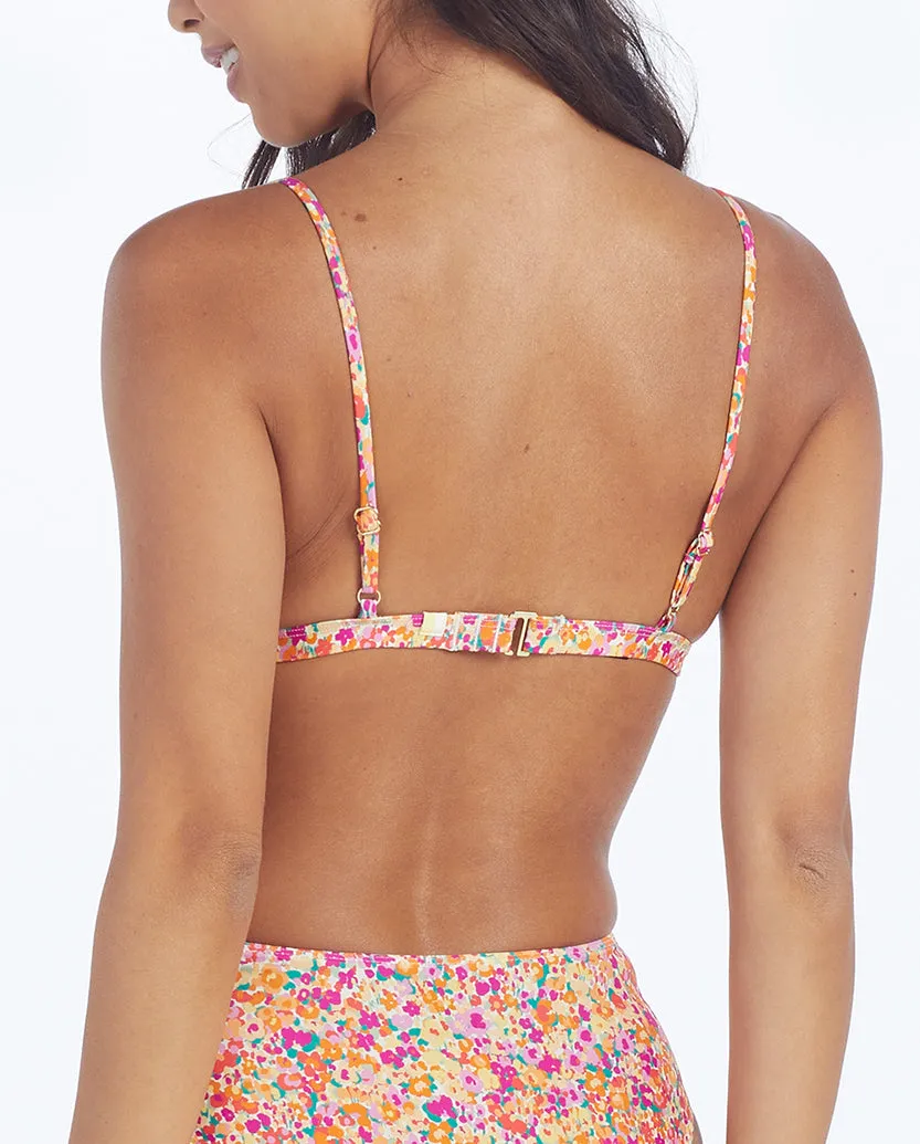 The Triangle Bikini Top - Painted Floral in Lava & Hibiscus sold by Summersalt product image thumbnail 4