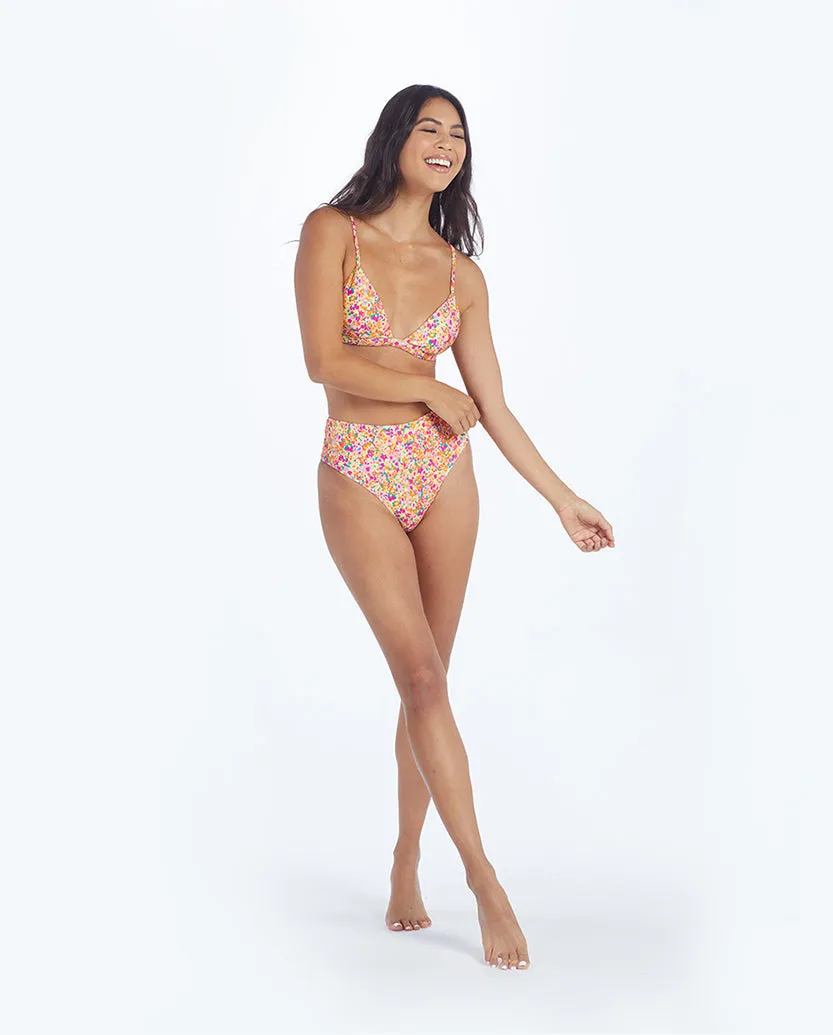 The High Leg High Rise Bottom - Painted Floral in Lava & Hibiscus sold by Summersalt product image thumbnail 5