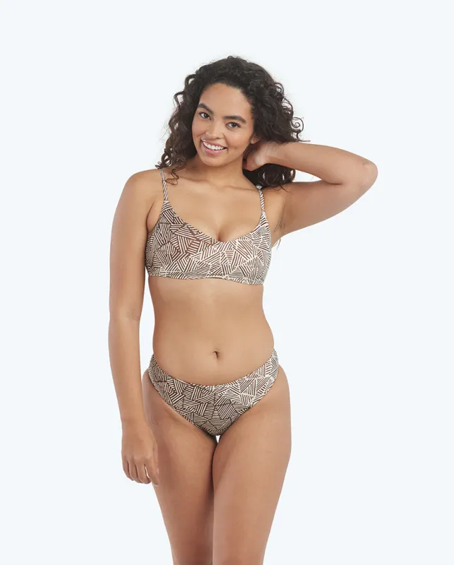 The Marina Bikini Top - Lines in the Sand made by Summersalt