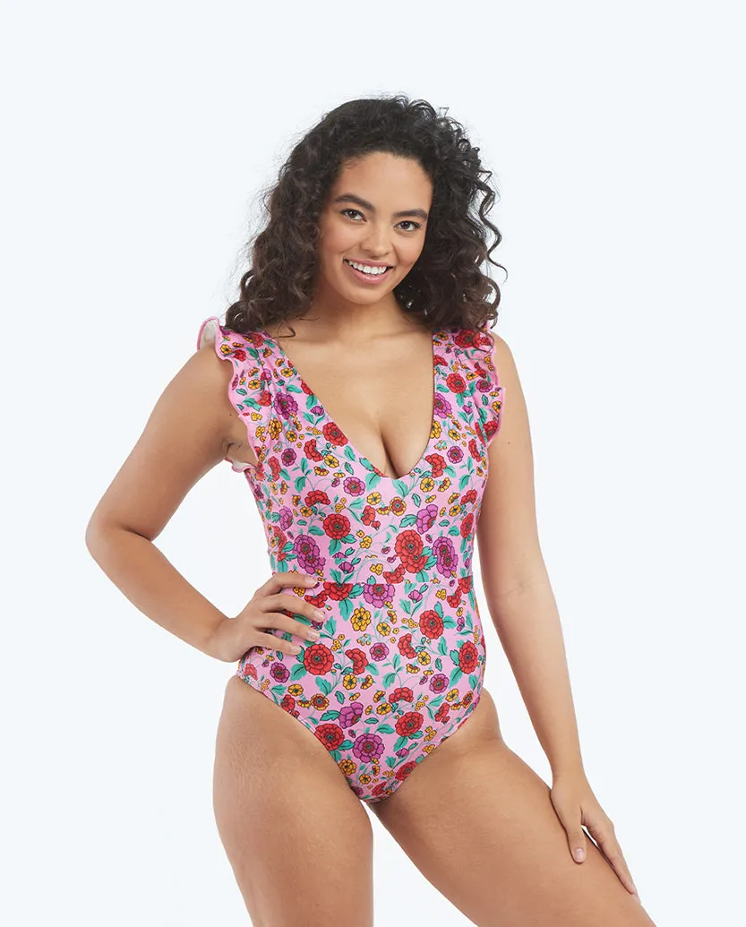 The Ruffle Backflip - Morning Bloom sold by Summersalt