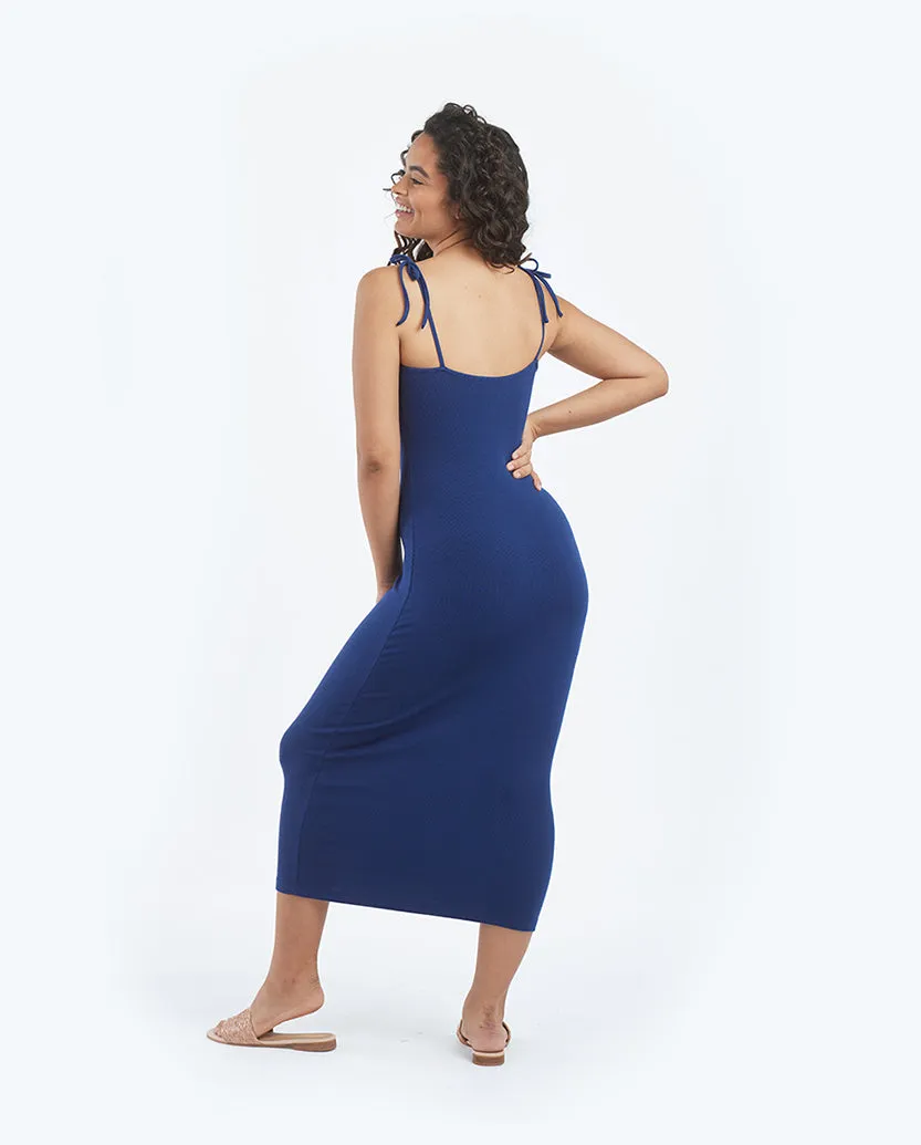 The Do-It-All Ribbed Dress - Deep Sea sold by Summersalt product image thumbnail 4