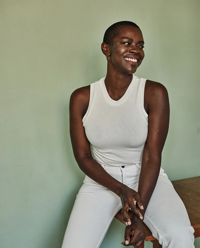 The Softest Ribbed Racerback Tank - White Sand sold by Summersalt product image thumbnail 2