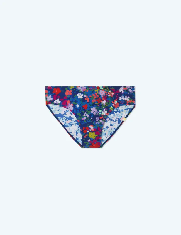 The Limited-Edition High Leg Mid Rise Bikini Bottom - Painted Meadows sold by Summersalt