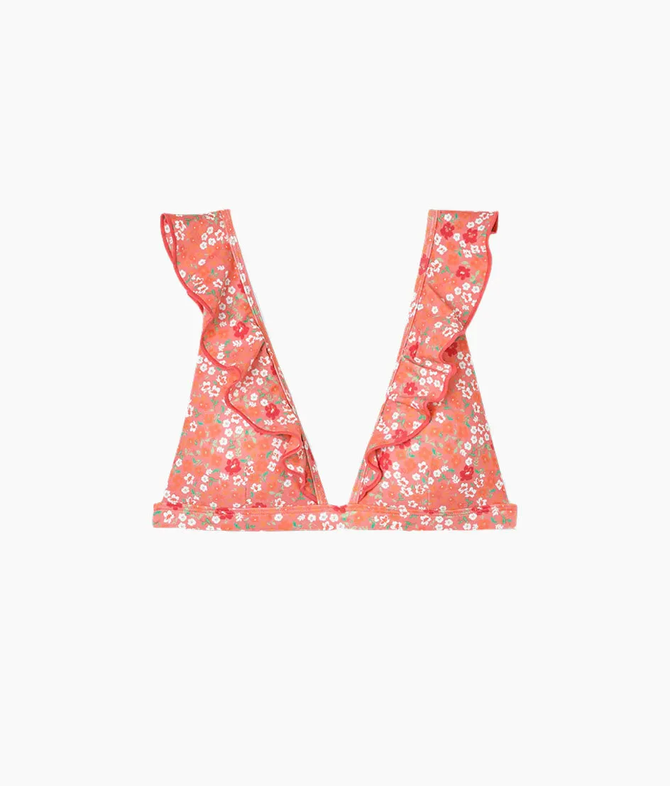 The Ruffle Plunge Bikini Top - Floral Bliss sold by Summersalt product image thumbnail 5