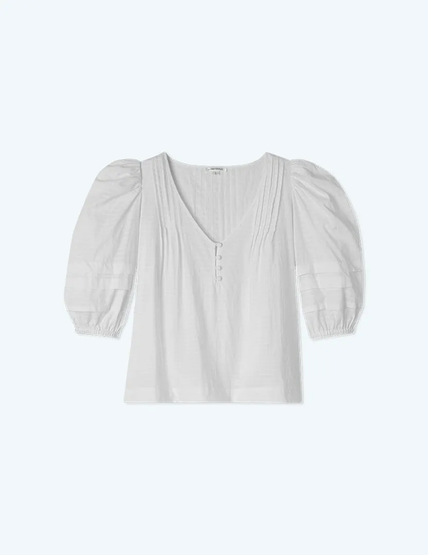 The Cotton Pintuck Blouse - White Sand sold by Summersalt product image thumbnail 4