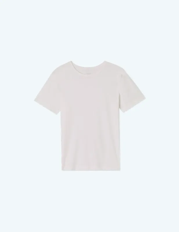 The Luxe Pima Easy Tee - White Sand made by Summersalt